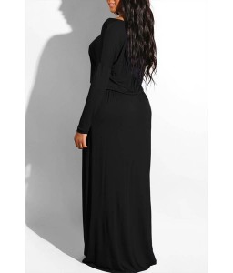 Lovely Casual Loose Black Ankle Length  Dress