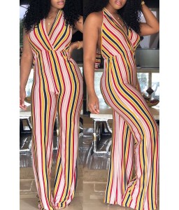 Lovely Trendy Striped Multicolor One-piece Jumpsuit