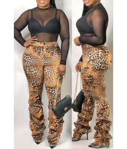 Lovely Casual Leopard Printed Pants
