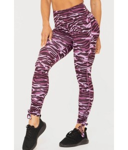 Lovely Casual Printed Skinny Purple Leggings