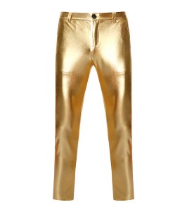 Lovely Casual Skinny Gold Pants